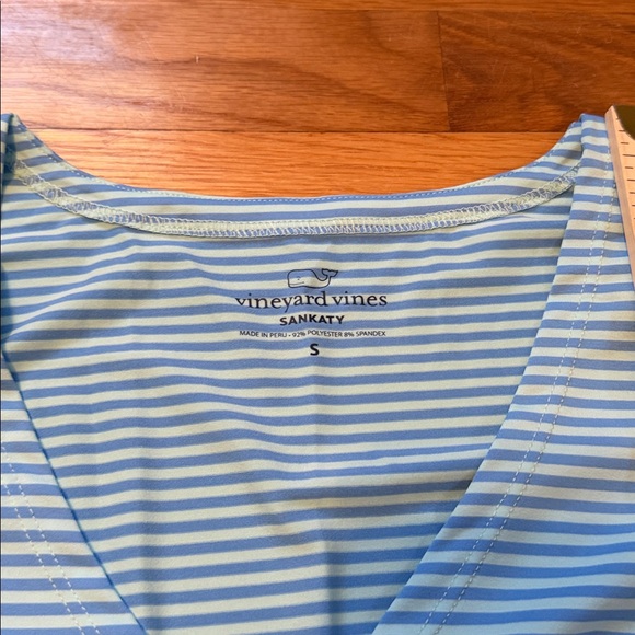 Vineyard Vines Blue Striped Knee Length Sankaty Tie Waist Dress in Women’s Sz Sm - Picture 4 of 8